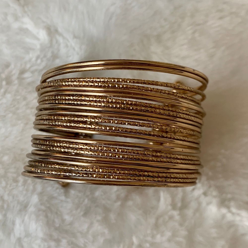 Gold Bangle Cuff Bracelet